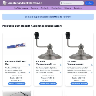 Screenshot kupplungsdruckplatten.de