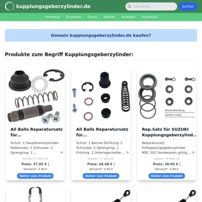 Screenshot kupplungsgeberzylinder.de