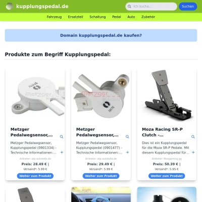 Screenshot kupplungspedal.de