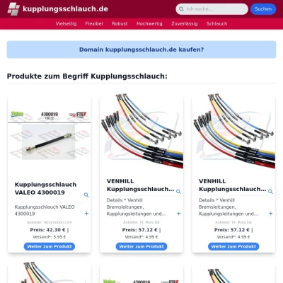 Screenshot kupplungsschlauch.de