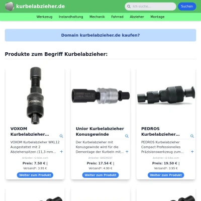 Screenshot kurbelabzieher.de