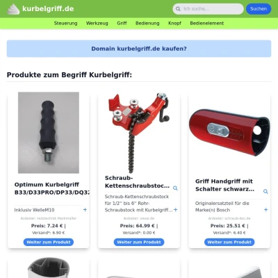 Screenshot kurbelgriff.de