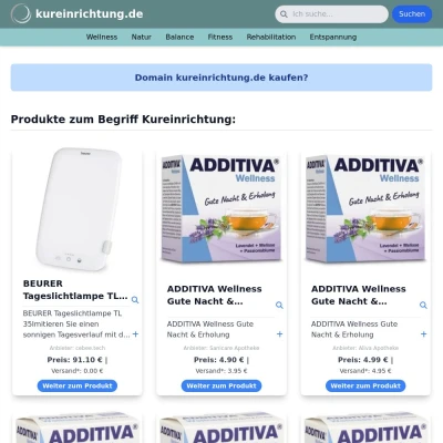 Screenshot kureinrichtung.de