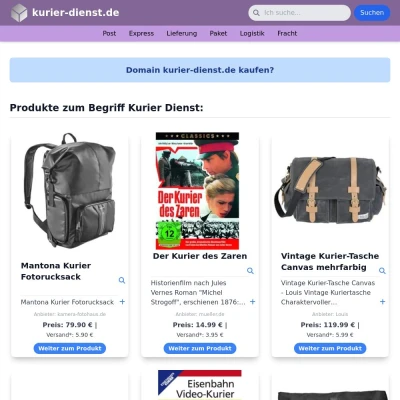 Screenshot kurier-dienst.de