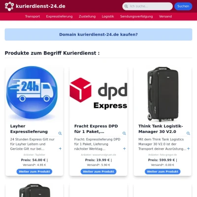 Screenshot kurierdienst-24.de