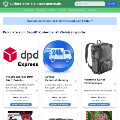 Screenshot kurierdienst-kleintransporte.de