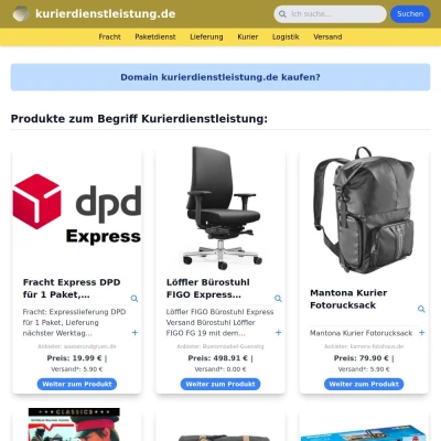 Screenshot kurierdienstleistung.de