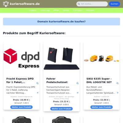 Screenshot kuriersoftware.de