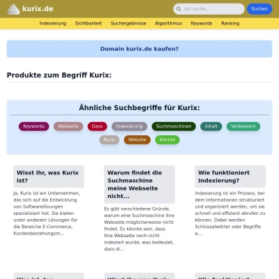 Screenshot kurix.de