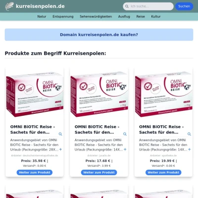 Screenshot kurreisenpolen.de