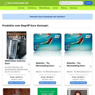 Screenshot kurs-konzept.de