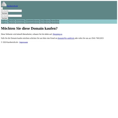 Screenshot kursbericht.de