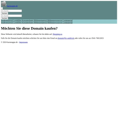 Screenshot kursmappe.de