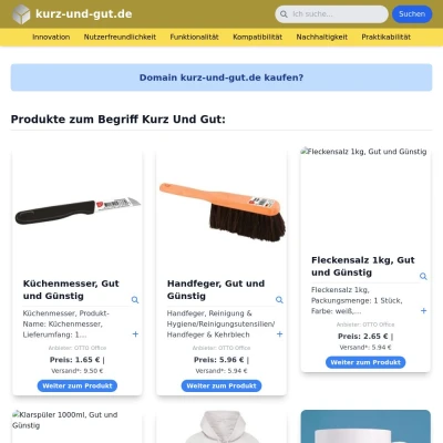 Screenshot kurz-und-gut.de