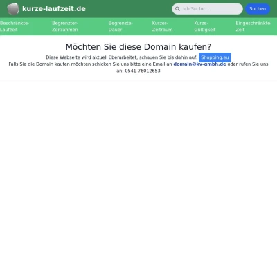 Screenshot kurze-laufzeit.de