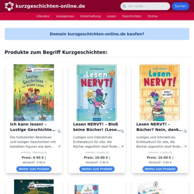 Screenshot kurzgeschichten-online.de