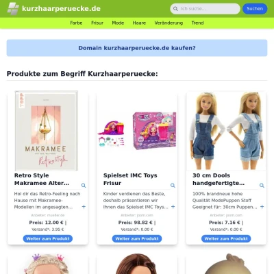 Screenshot kurzhaarperuecke.de