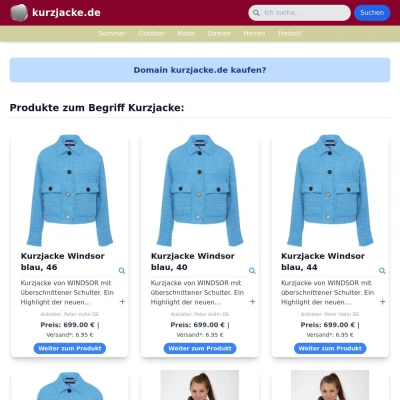 Screenshot kurzjacke.de