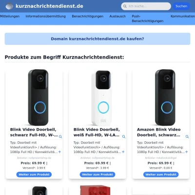 Screenshot kurznachrichtendienst.de