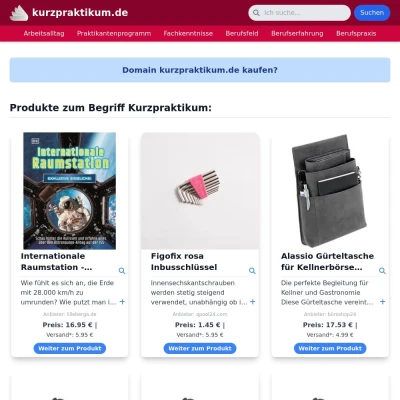 Screenshot kurzpraktikum.de