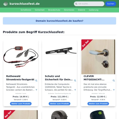 Screenshot kurzschlussfest.de