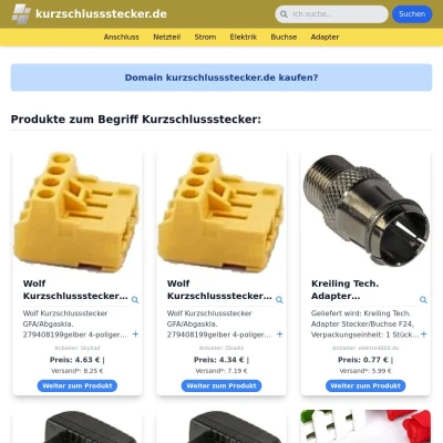 Screenshot kurzschlussstecker.de