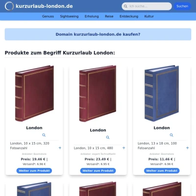 Screenshot kurzurlaub-london.de