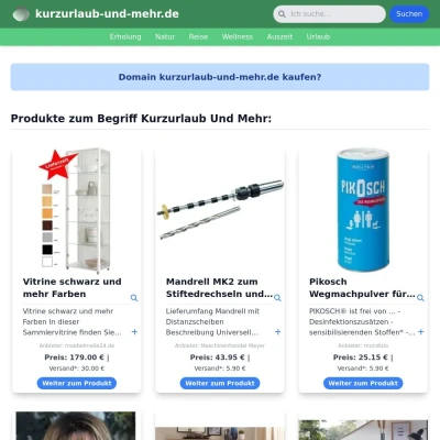 Screenshot kurzurlaub-und-mehr.de