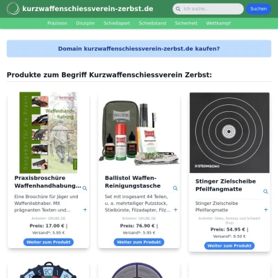 Screenshot kurzwaffenschiessverein-zerbst.de