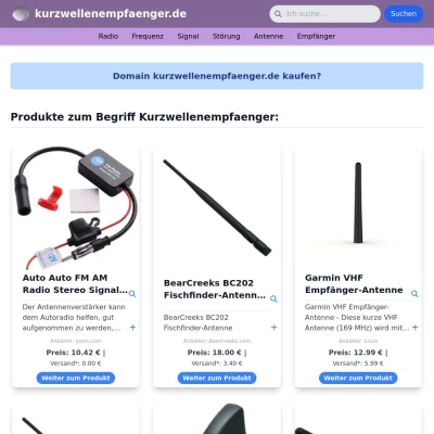 Screenshot kurzwellenempfaenger.de