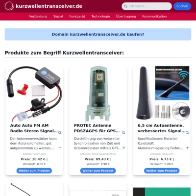 Screenshot kurzwellentransceiver.de