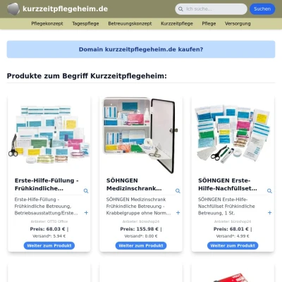 Screenshot kurzzeitpflegeheim.de