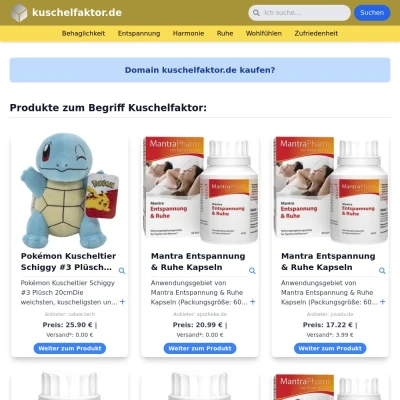 Screenshot kuschelfaktor.de