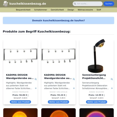 Screenshot kuschelkissenbezug.de