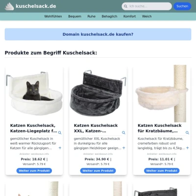 Screenshot kuschelsack.de