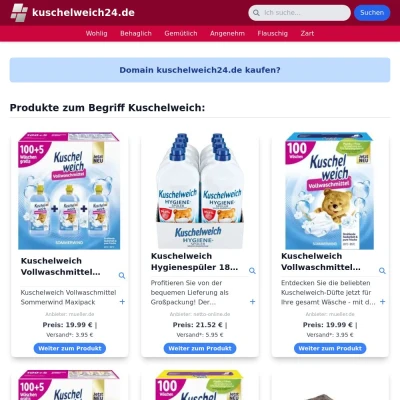 Screenshot kuschelweich24.de