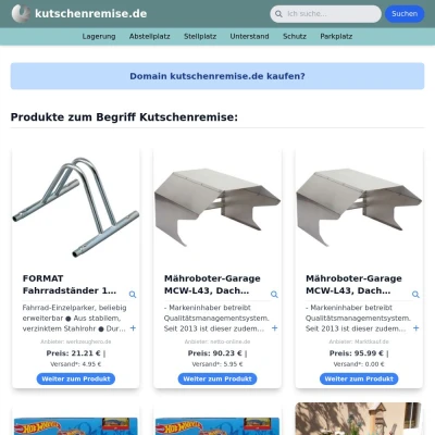 Screenshot kutschenremise.de