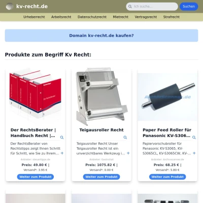 Screenshot kv-recht.de
