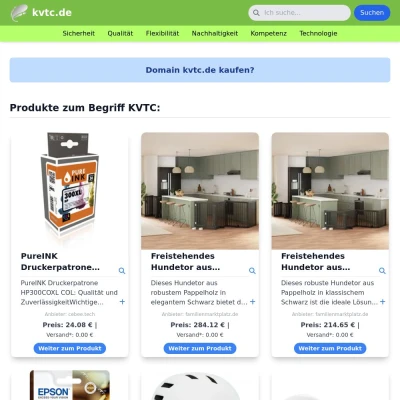 Screenshot kvtc.de