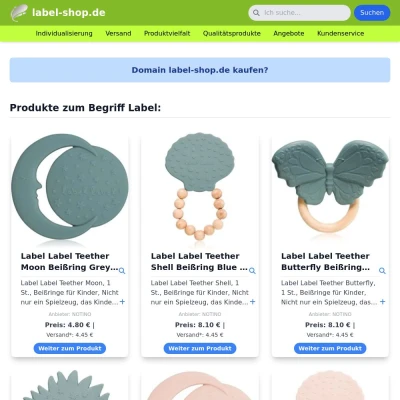 Screenshot label-shop.de