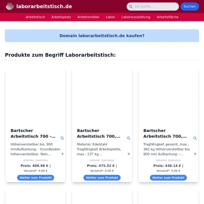 Screenshot laborarbeitstisch.de