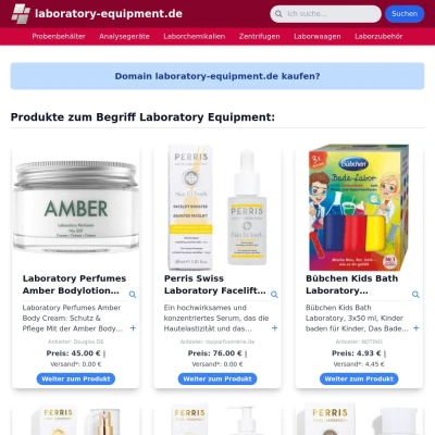 Screenshot laboratory-equipment.de