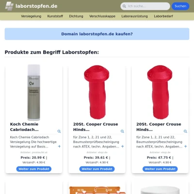 Screenshot laborstopfen.de