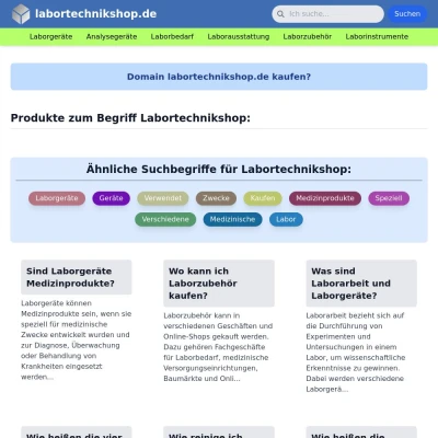 Screenshot labortechnikshop.de