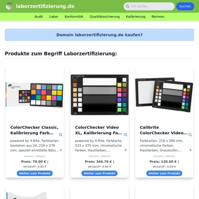 Screenshot laborzertifizierung.de