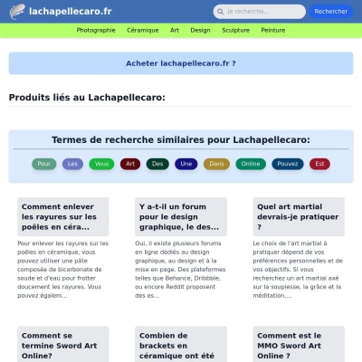 Screenshot lachapellecaro.fr