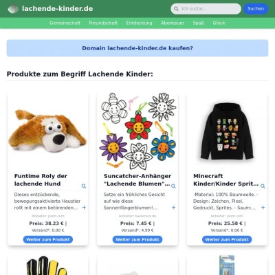 Screenshot lachende-kinder.de