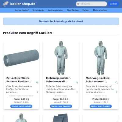 Screenshot lackier-shop.de