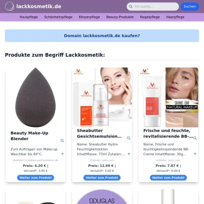 Screenshot lackkosmetik.de