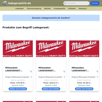 Screenshot ladegeraet24.de